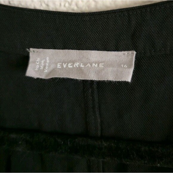 Everlane Jumpsuit Women Size 16 Utility Black Button Down Romper Coveralls - Picture 3 of 11